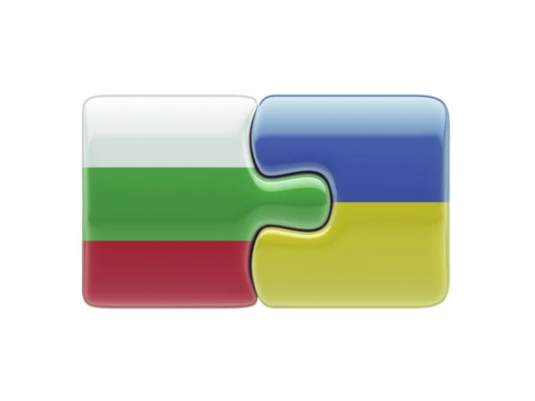 Ucraina Bulgaria Puzzle Concept — Foto Stock