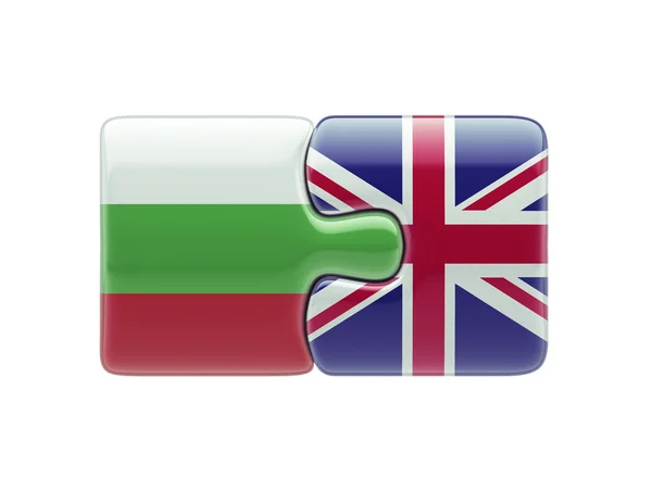 Wielka Brytania Bułgaria logiczne pojęcia — Zdjęcie stockowe
