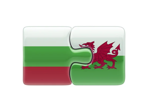 Wales Bulgarije puzzel Concept — Stockfoto