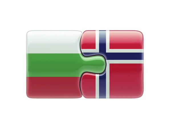 Noruega Bulgaria Puzzle Concepto — Foto de Stock