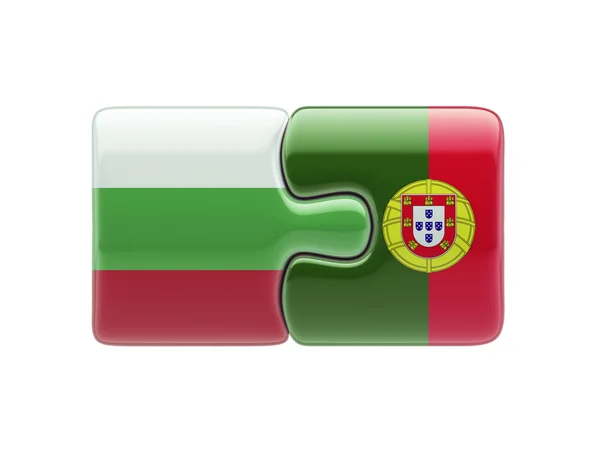 Portugal Bulgária Puzzle Concept — Fotografia de Stock