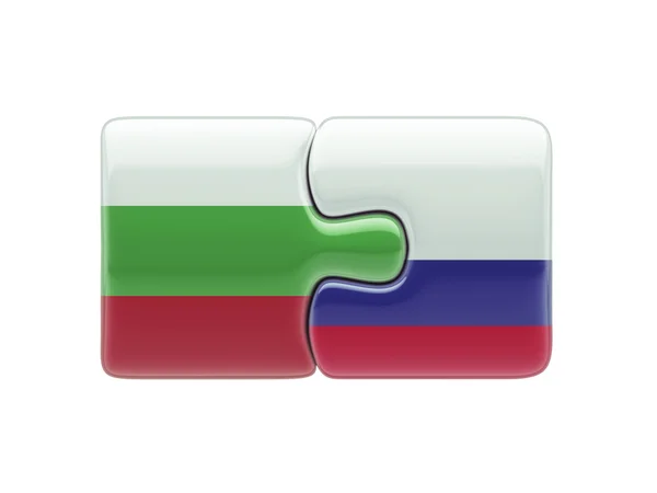 Rusia Bulgaria Puzzle Concepto —  Fotos de Stock