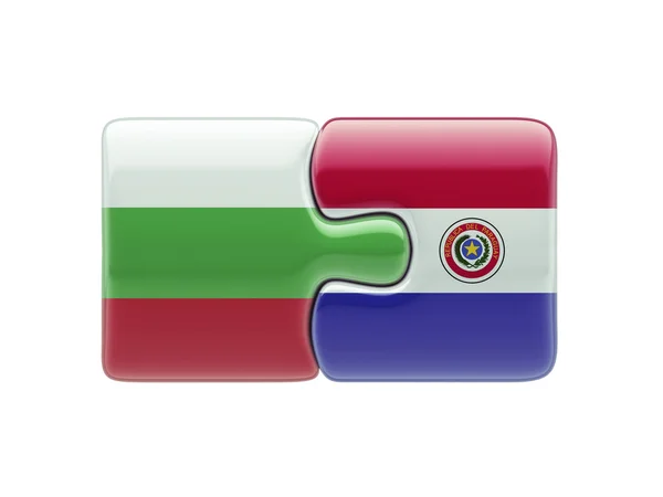 Paragwaj Bułgaria logiczne pojęcia — Zdjęcie stockowe