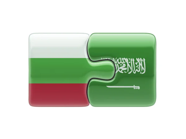 Saudi Arabia Bulgaria  Puzzle Concept — Stock Photo, Image