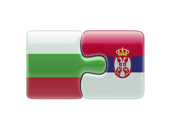 Concetto di Puzzle di Serbia Bulgaria — Foto Stock