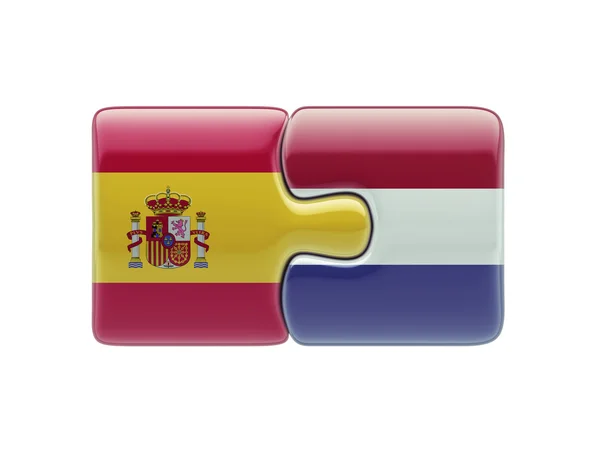 Spain Netherlands  Puzzle Concept — Stock Photo, Image