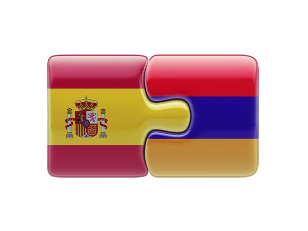 Espanha Armenia Puzzle Concept — Fotografia de Stock