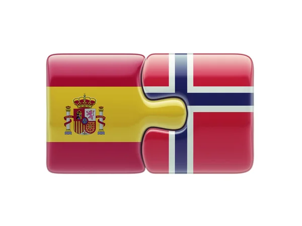 Noruega España Puzzle Concepto —  Fotos de Stock