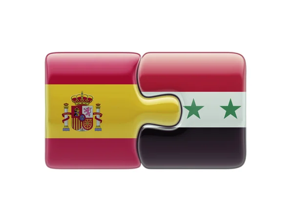 Syrië Spanje puzzel Concept — Stockfoto