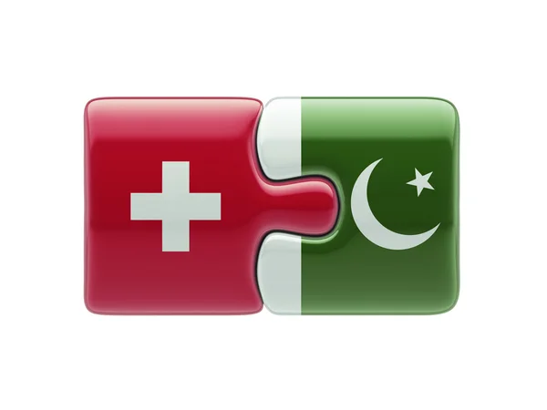 Pákistán Švýcarsko Puzzle koncept — Stock fotografie