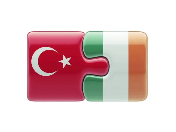 Turkije Ierland puzzel Concept — Stockfoto