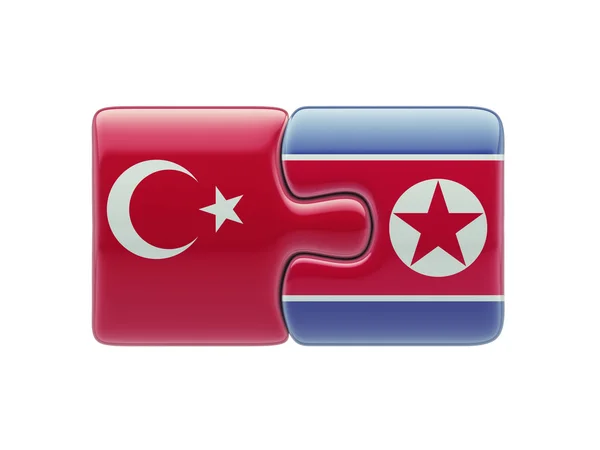 Turquie Corée du Nord Puzzle Concept — Photo