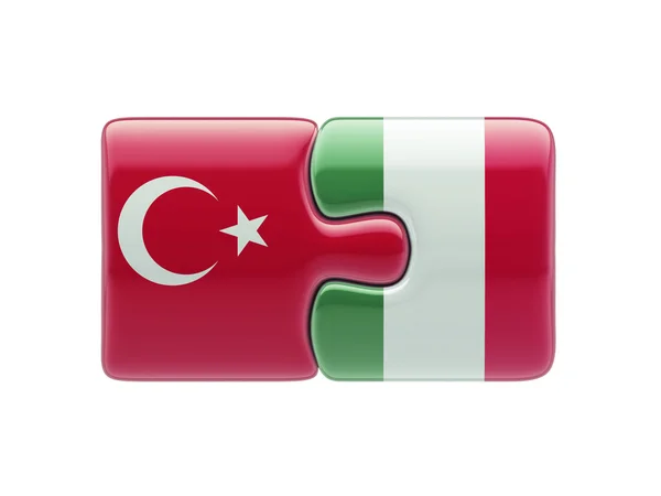 Turkije Italië puzzel Concept — Stockfoto