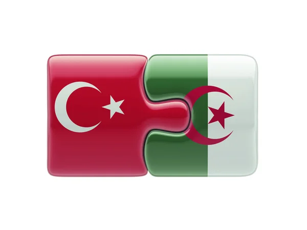 Turkey Algeria  Puzzle Concept — Stock Photo, Image