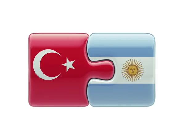 Turquie Argentine Puzzle Concept — Photo