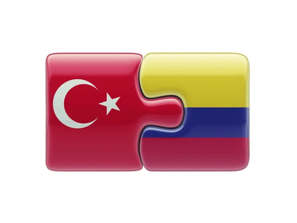 Turquía Colombia Puzzle Concepto —  Fotos de Stock