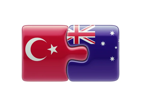 Turkey Australia  Puzzle Concept — Stock Photo, Image