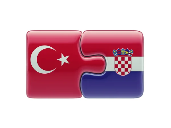 Turchia Croazia Puzzle Concept — Foto Stock