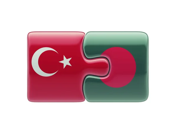 Turkije Bangladesh puzzel Concept — Stockfoto