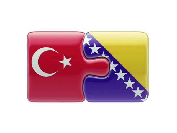 Turquie Bosnie-Herzégovine Puzzle Concept — Photo