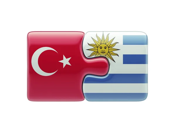 Uruguay Turkiet pussel koncept — Stockfoto