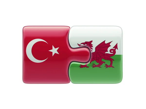 Wales Turkey  Puzzle Concept — Stock Photo, Image