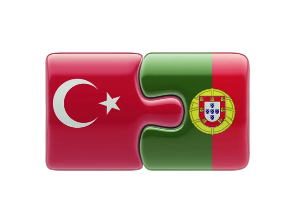 Portugal Turkiet pussel koncept — Stockfoto