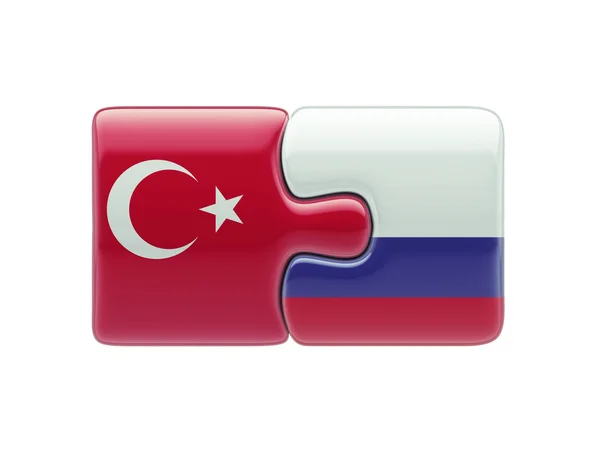 Russie Turquie Puzzle Concept — Photo