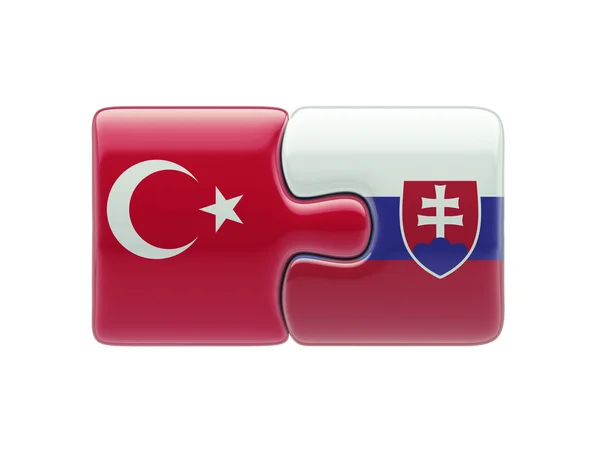 Slowakei Türkei Puzzle-Konzept — Stockfoto
