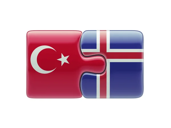 Islanda Turchia Puzzle Concept — Foto Stock