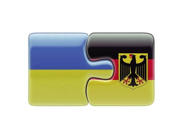 Ukraine Germany  Puzzle Concept — Stock Photo, Image