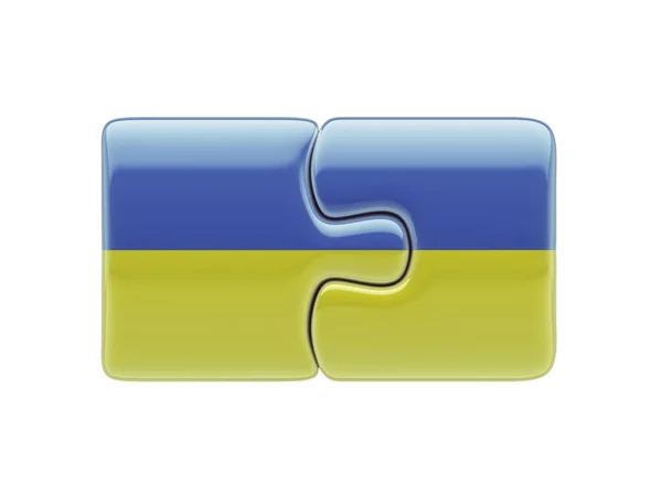 Ukraine  Puzzle Concept — Stock Photo, Image