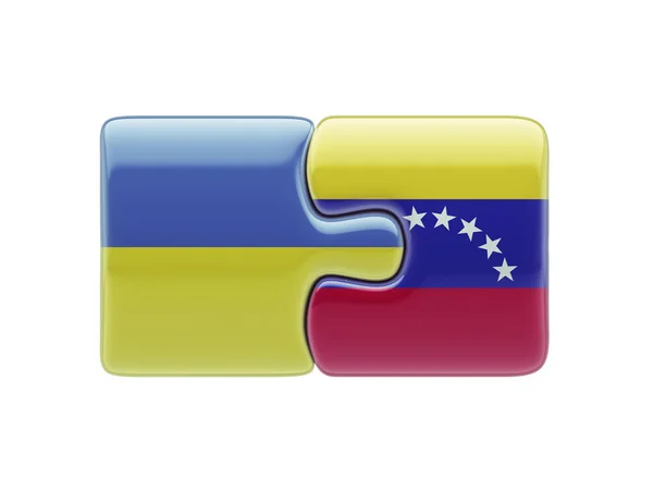 Venezuela Ukraina pussel koncept — Stockfoto