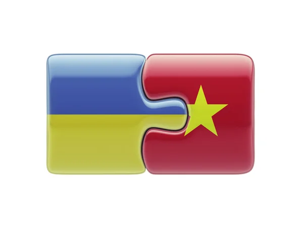 Vietnam Ukraine Puzzle-Konzept — Stockfoto