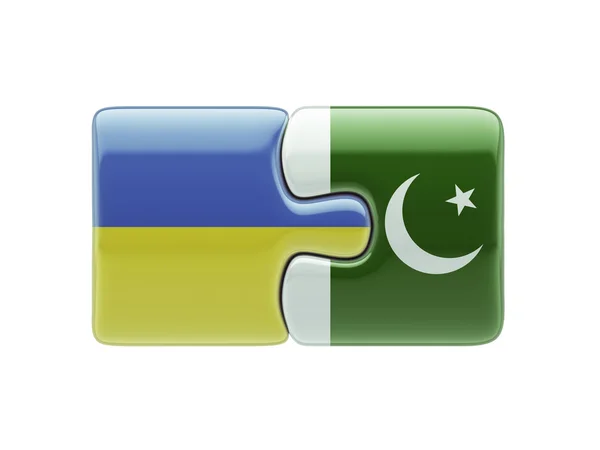 Pakistan Ukraina Puzzle käsite — kuvapankkivalokuva