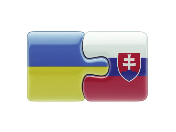 Slovakia Ukraine  Puzzle Concept — Stock Photo, Image