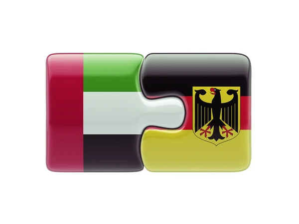 Germany United Arab Emirates Puzzle Concept — Stock Photo, Image