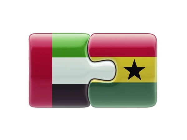 Ghana United Arab Emirates Puzzle Concept — Stock Photo, Image