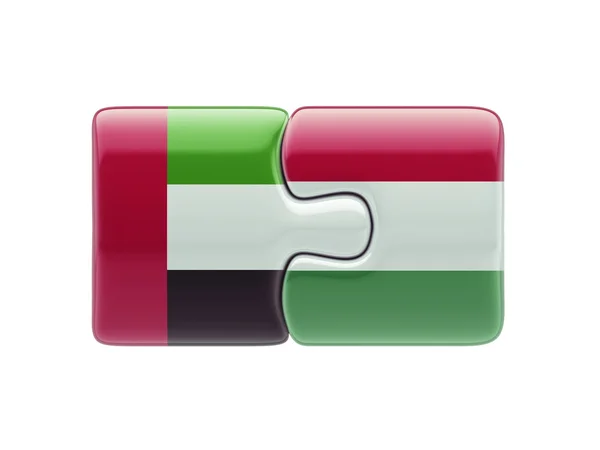 ハンガリー アメリカ アラブ首長国連邦パズル コンセプト — ストック写真