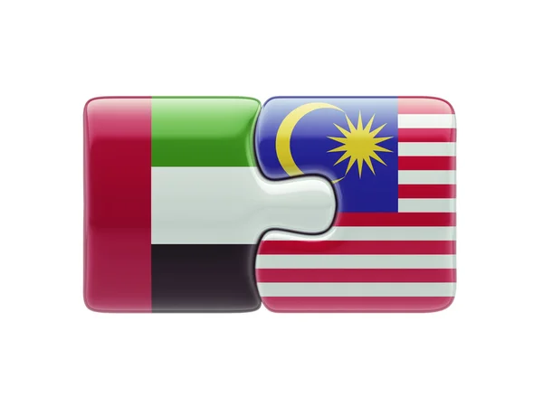 Malaysia Emirati Arabi Uniti puzzle Concetto — Foto Stock