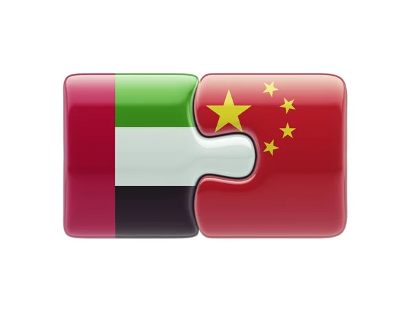 Čína Spojené arabské emiráty logická koncepce — Stock fotografie