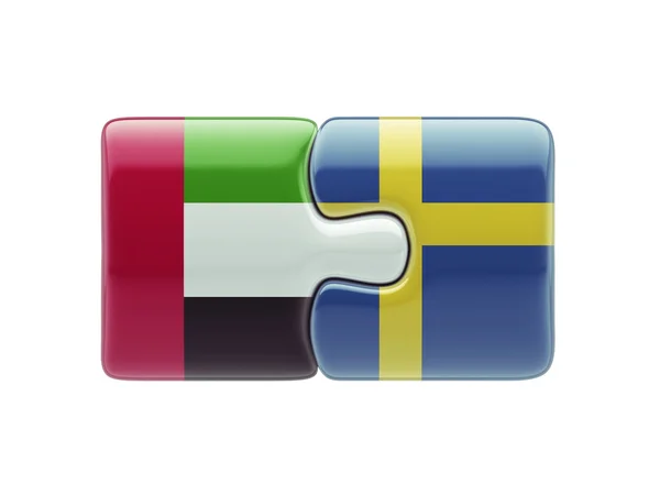 Finlandia Emirati Arabi Uniti puzzle Concept — Foto Stock