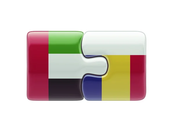 Rumänien vereint Arabische Emirate Puzzle-Konzept — Stockfoto