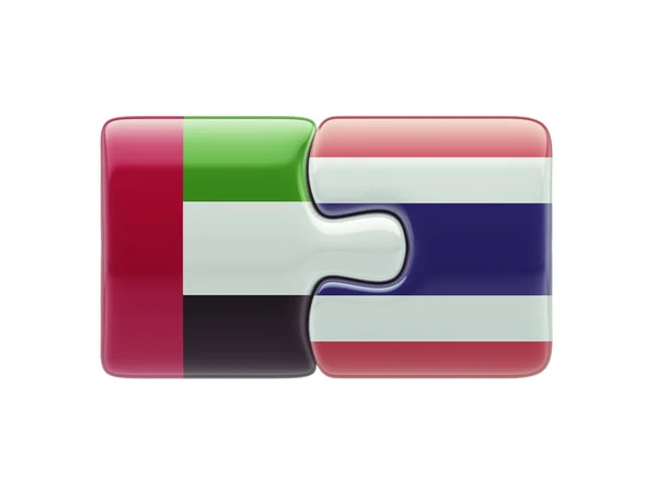 Thailand vereint Arabische Emirate Puzzle-Konzept — Stockfoto
