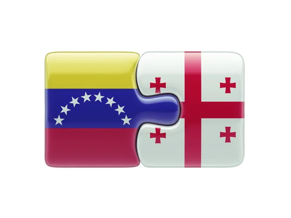 Venezuela Georgia  Puzzle Concept — Stock Photo, Image