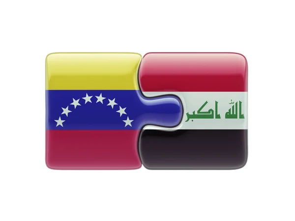 Venezuela Iraq Puzzle Concepto —  Fotos de Stock