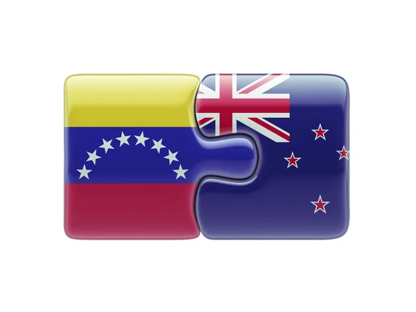 Venezuela Nieuw-Zeeland puzzel Concept — Stockfoto