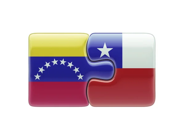 Venezuela Chile  Puzzle Concept — Stock Photo, Image