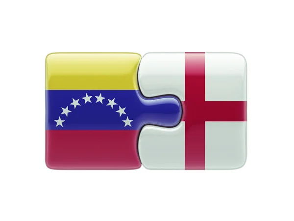 Venezuela Engeland puzzel Concept — Stockfoto