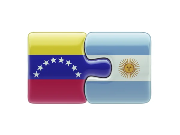 Venezuela Argentina pussel koncept — Stockfoto